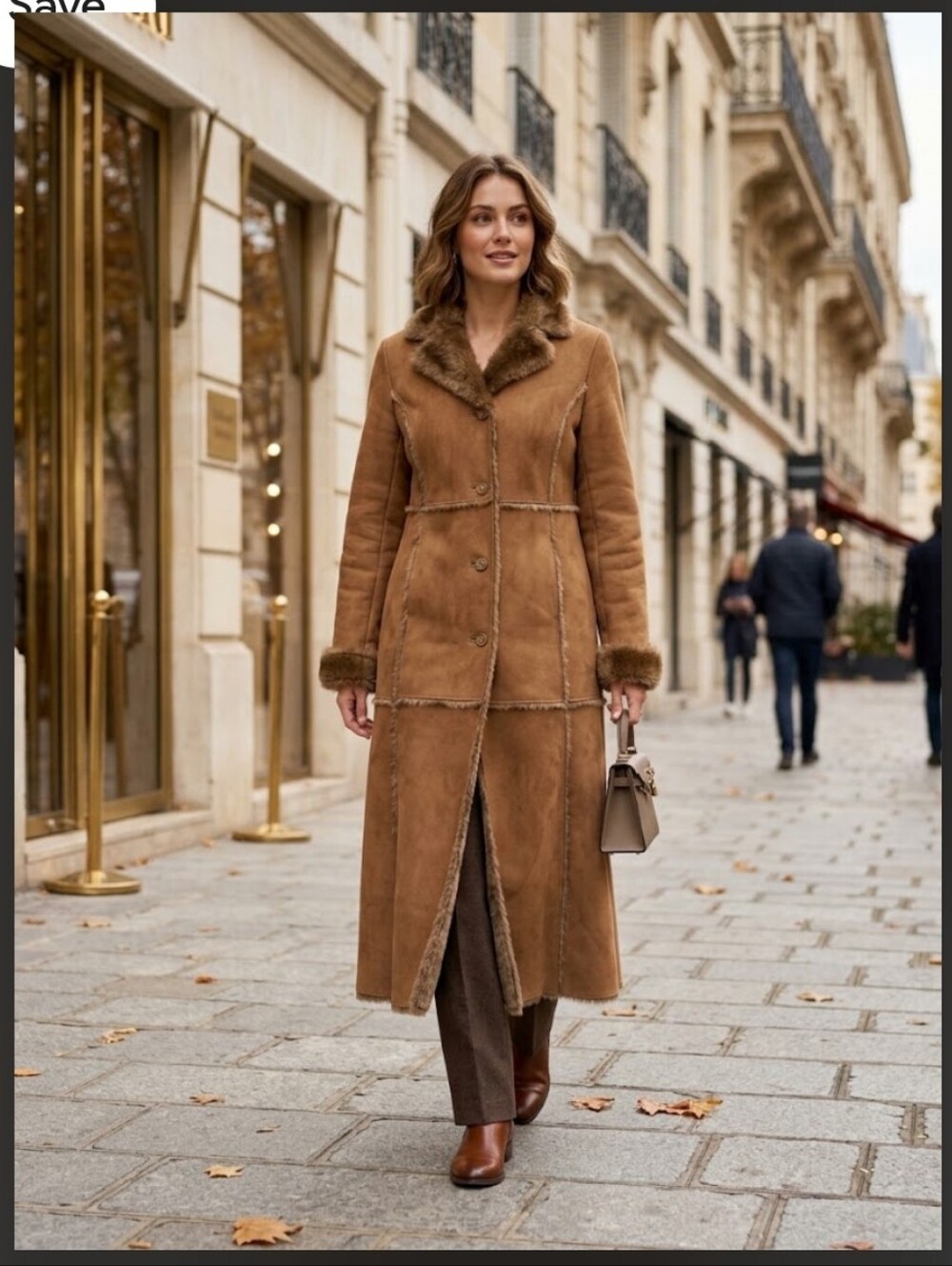 Marvin Richards - Women Faux Fur Trim Coat - Full Length